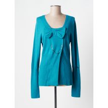 GARELLA - Gilet manches longues bleu en viscose - Femme - Taille 38 - Modz