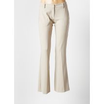 CRISTINA GAVIOLI - Pantalon flare beige en polyester - Femme - Taille 40 - Modz