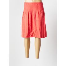 120% LINO - Jupe mi-longue rose en lin - Femme - Taille 44 - Modz