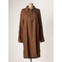 YERSE - Robe mi-longue marron en coton pour femme - Taille 40 - Modz