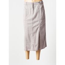 ERFO - Jupe mi-longue gris en coton - Femme - Taille 40 - Modz
