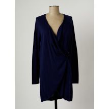 SANDWICH - Gilet manches longues bleu en coton - Femme - Taille 40 - Modz