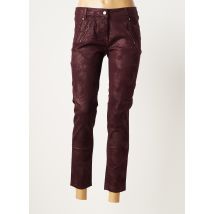 HUIT SIX SEPT - Pantalon 7/8 violet en coton - Femme - Taille 38 - Modz