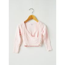 LISA ROSE - Gilet cache-cœur rose en coton - Fille - Taille TU - Modz
