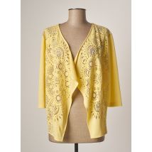 BARBARA LEBEK - Gilet manches longues jaune en viscose - Femme - Taille 42 - Modz