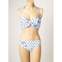 TESSY - Maillot de bain 2 pièces bleu en polyamide - Femme - Taille 42 - Modz