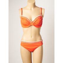 BORABORA - Maillot de bain 2 pièces orange en polyamide - Femme - Taille 46 - Modz