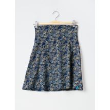 TRANQUILLO - Jupe mi-longue bleu en coton pour femme - Taille 34 - Modz