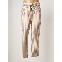 TIFFOSI - Pantalon droit marron en polyester - Femme - Taille 40 - Modz