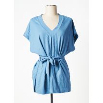 TIFFOSI - Tunique manches courtes bleu en viscose - Femme - Taille 38 - Modz
