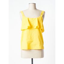 ICHI - Top jaune en coton pour femme - Taille 44 - Modz