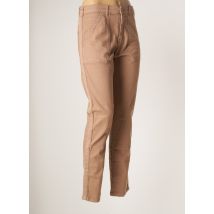 BÔ-M - Pantalon slim beige en coton - Femme - Taille W27 - Modz