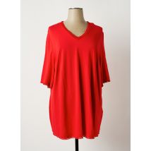 CHALOU - Tunique manches courtes rouge en polyester - Femme - Taille 56 - Modz