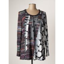 SEMPRE PIU BY CHALOU - T-shirt gris en viscose - Femme - Taille 42 - Modz