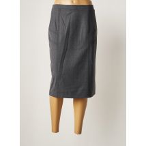 GRIFFON - Jupe mi-longue gris en laine - Femme - Taille 46 - Modz