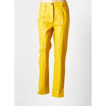 LOFTY MANNER - Pantalon slim jaune en polyurethane - Femme - Taille 38 - Modz