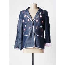 POUPEE CHIC - Blazer bleu en tencel - Femme - Taille 40 - Modz
