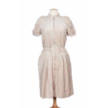 BAUM UND PFERDGARTEN - Robe mi-longue beige en viscose - Femme - Taille 36 - Modz