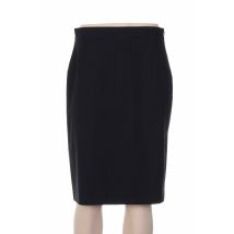BLACK LABEL - Jupe mi-longue noir en laine - Femme - Taille 38 - Modz