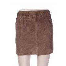 SET - Jupe courte marron en cuir - Femme - Taille 40 - Modz