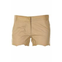 LOU DE BEAUREGARD - Short beige en cuir - Femme - Taille 40 - Modz