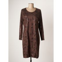 GREGORY PAT - Robe mi-longue marron en polyester - Femme - Taille 46 - Modz