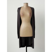 SANDWICH - Gilet manches longues gris en coton - Femme - Taille 40 - Modz