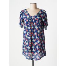 AGATHE & LOUISE - Tunique manches courtes bleu en viscose - Femme - Taille 38 - Modz
