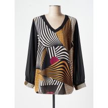 COULEURS DU TEMPS - Blouse noir en polyester - Femme - Taille 38 - Modz