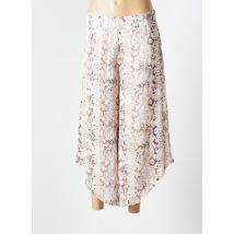 ANDAMIO - Pantalon large beige en polyester - Femme - Taille 38 - Modz