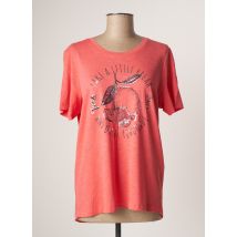 CECIL - T-shirt rose en coton pour femme - Taille 40 - Modz