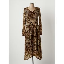 SPARKZ - Robe mi-longue marron en nylon - Femme - Taille 36 - Modz