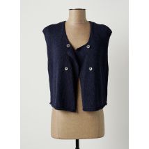MONTAGUT - Gilet sans manche bleu en viscose - Femme - Taille 36 - Modz