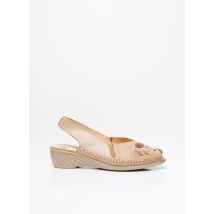 LUXAT - Sandales/Nu pieds marron en cuir - Femme - Taille 37 - Modz