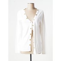 FRED SABATIER - Gilet manches longues blanc en viscose - Femme - Taille 38 - Modz