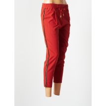 ROSE - Pantalon 7/8 rouge en polyester - Femme - Taille 40 - Modz