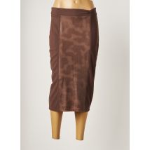 FRED SABATIER - Jupe mi-longue marron en polyester - Femme - Taille 44 - Modz