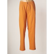 ARTHUR - Pantalon droit orange en coton pour femme - Taille 38 - Modz