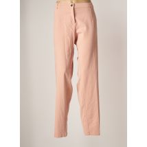 ELENA MIRO - Pantalon slim rose en lyocell - Femme - Taille 54 - Modz