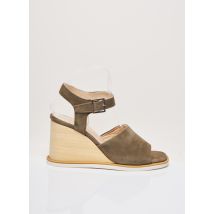 ANAKI - Sandales/Nu pieds vert en cuir pour femme - Taille 39 - Modz