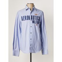 AERONAUTICA - Chemise manches longues bleu en coton - Homme - Taille S - Modz