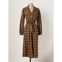 IMPREVU - Robe longue marron en coton - Femme - Taille 34 - Modz