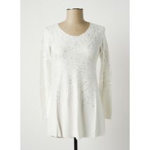 LAUREN VIDAL - Pull tunique blanc en viscose - Femme - Taille 40 - Modz