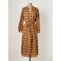 HARTFORD - Robe longue marron en coton - Femme - Taille 36 - Modz