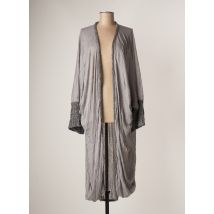 BATISTAME - Gilet manches longues gris en polyester - Femme - Taille 38 - Modz