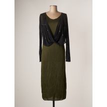 CATY LESCA - Robe mi-longue vert en nylon - Femme - Taille 36 - Modz