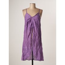 CATY LESCA - Tunique manches longues violet en coton - Femme - Taille 34 - Modz