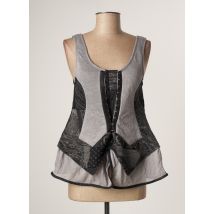 BATISTAME - Top gris en polyamide - Femme - Taille 38 - Modz