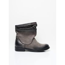 METISSE - Bottines/Boots gris en cuir - Femme - Taille 36 - Modz