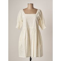 COMPAÑIA FANTASTICA - Robe mi-longue blanc en coton pour femme - Taille 34 - Modz